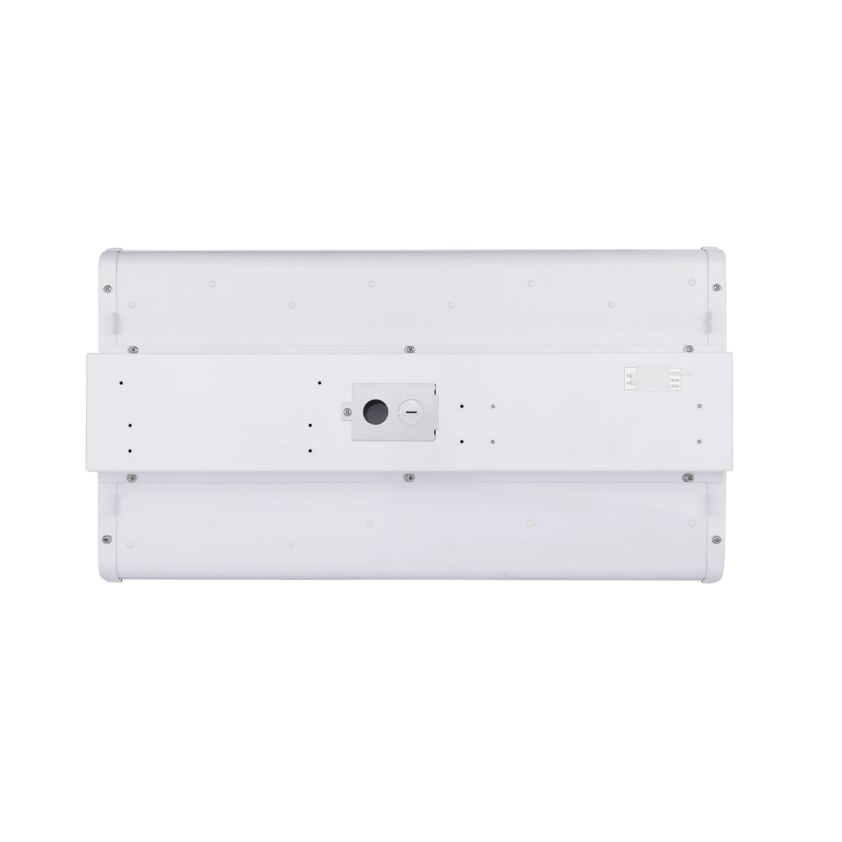 LED Linear High Bay Light 2FT Bottom View Showing LED Panel and Mounting Points - High Efficiency Selectable Wattage Shop Light
