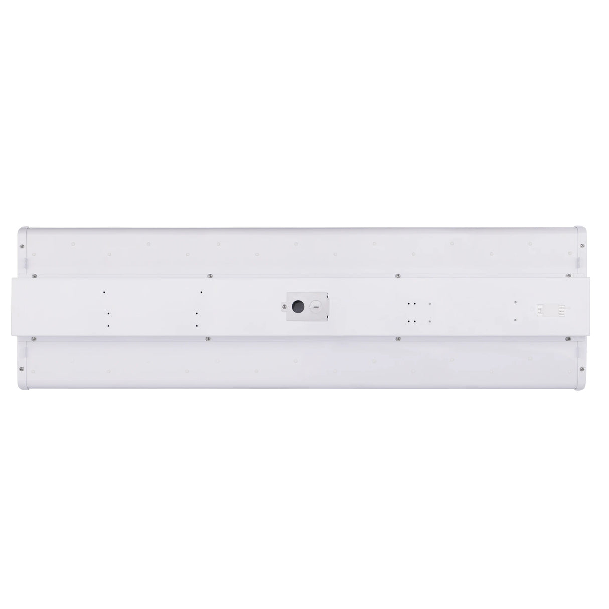 LED Linear High Bay Light 4FT Bottom View Showing LED Panel and Mounting Points - High Efficiency Shop Light for Warehouse