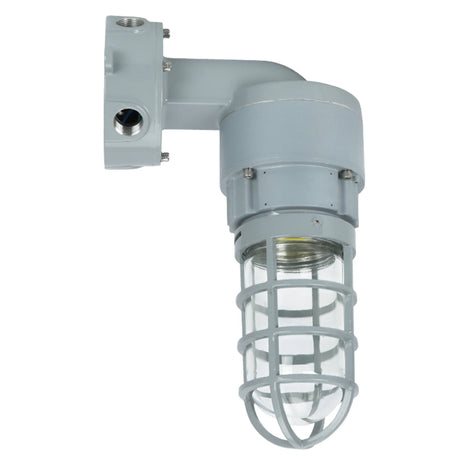 Wall mount explosion proof jelly jar LED light O Series C1D2 with wire guard for oil gas and chemical plant locations