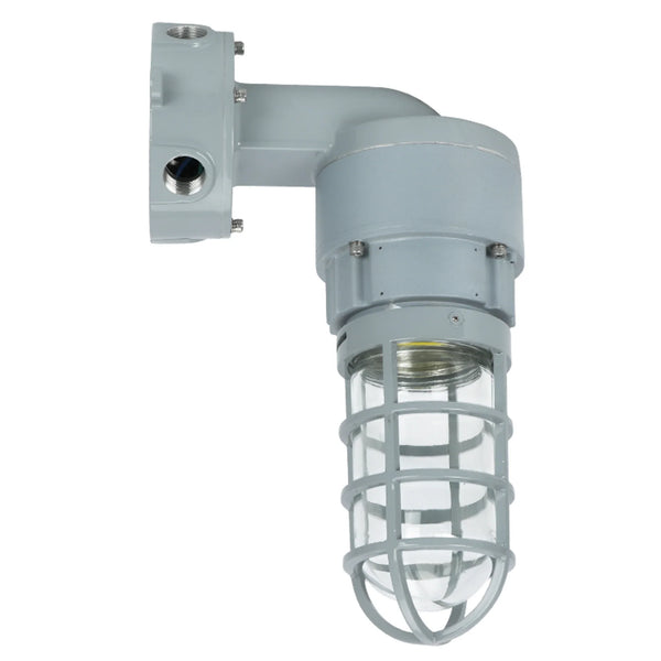 Wall mount explosion proof jelly jar LED light O Series C1D2 with wire guard for oil gas and chemical plant locations