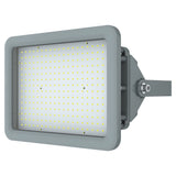 Front view of 80W C1D2 LED explosion proof square floodlight with impact-resistant glass and 11,200lm output.