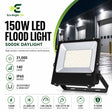 150W LED Flood Light 5000K IP65 for product overview with key specifications for commercial lighting applications.