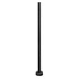 15 ft black round steel light pole 3 inch OD 11 gauge for parking lot walkway and outdoor area lighting
