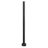 15 ft black round steel light pole 3 inch OD 11 gauge for parking lot walkway and outdoor area lighting