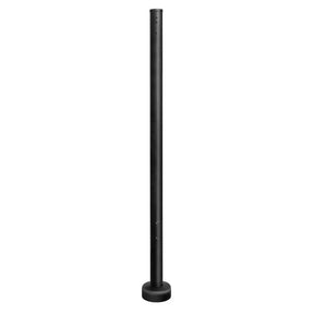 15 ft black round steel light pole 3 inch OD 11 gauge for parking lot walkway and outdoor area lighting