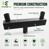 Housing, lens and construction details of Twin Square Straight Bullhorn Adapter for Parking for durable commercial use.