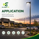 20 Ft Round Steel Light Pole 4.5 Inch shown in recommended commercial applications for efficient, reliable illumination.
