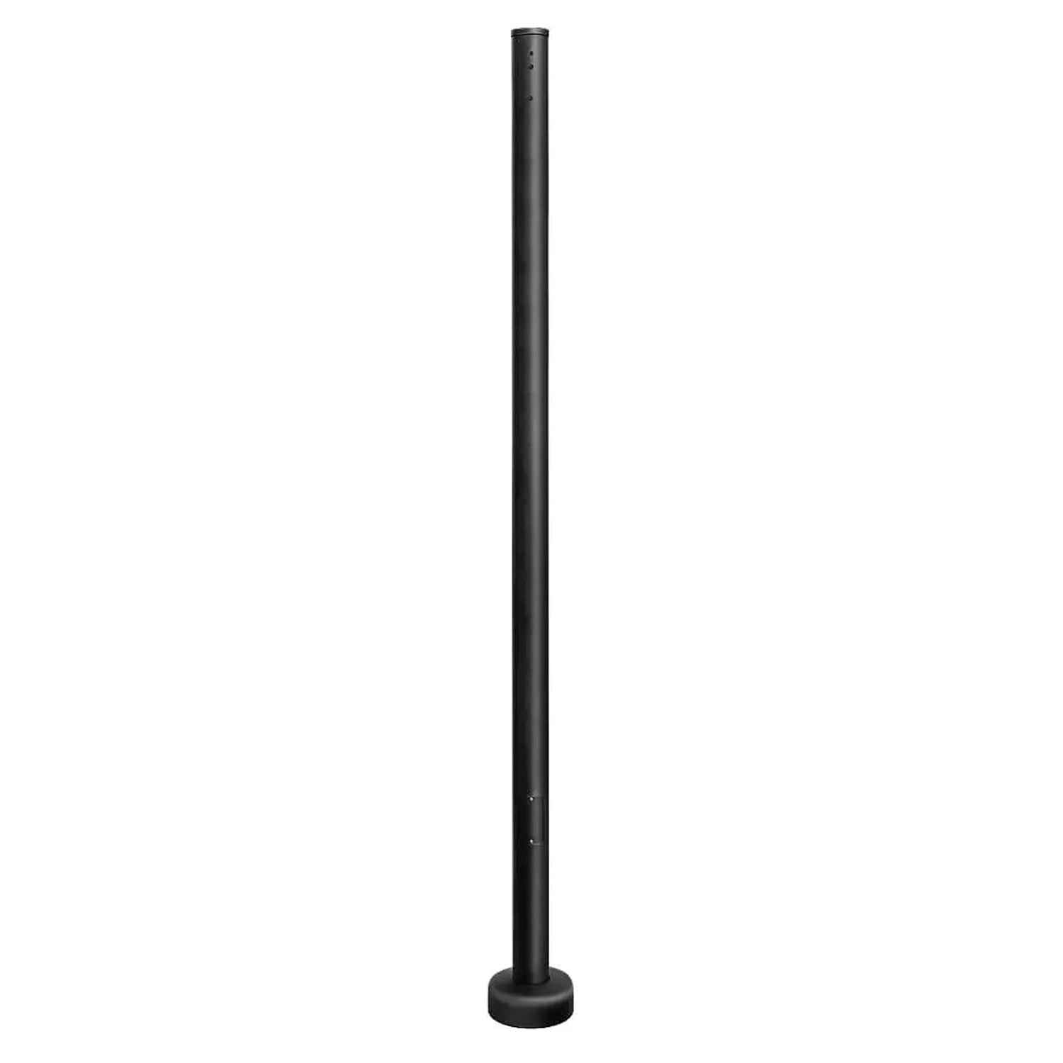 20 ft dark bronze round steel light pole 4.5 inch OD 11 gauge for parking lot and outdoor area lighting