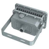 Rear aluminum cooling fins of a 20W C1D2 LED square flood light designed for thermal protection in hazardous zones.