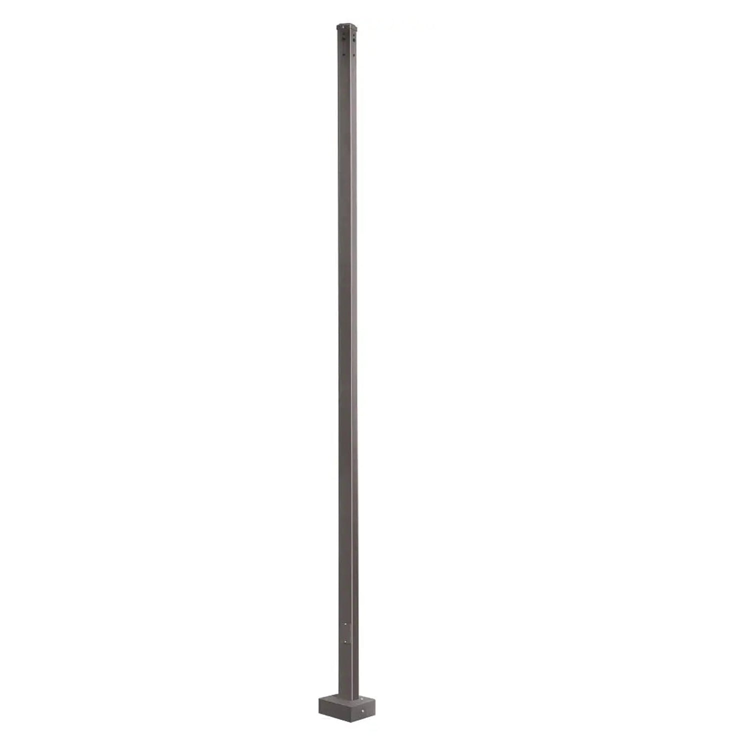 25 ft dark bronze square steel light pole 4x4 inch 11 gauge for parking lot and outdoor area lighting