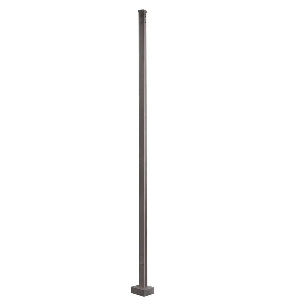 25 ft dark bronze square steel light pole 4x4 inch 11 gauge for parking lot and outdoor area lighting