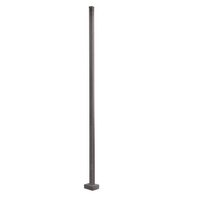 25 ft dark bronze square steel light pole 4x4 inch 11 gauge for parking lot and outdoor area lighting