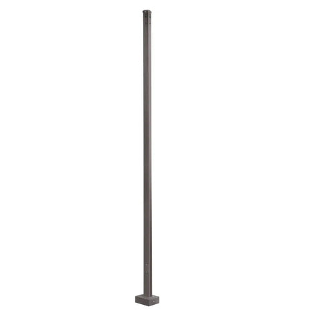 25 ft dark bronze square steel light pole 4x4 inch 11 gauge for parking lot and outdoor area lighting