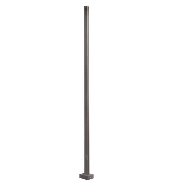 25 ft dark bronze square steel light pole 4x4 inch 11 gauge for parking lot and outdoor area lighting