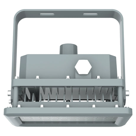 Front view of 20W C1D2 LED_explosion proof square floodlight featuring a tempered glass lens and rugged safe housing.