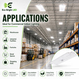 2FT LED Linear High Bay 110W-220W for shown in recommended commercial applications for efficient, reliable illumination.