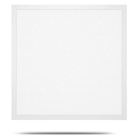 Square 2x2 backlit LED panel light with slim white frame for office lighting, 20W-40W range