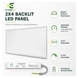 Key performance and design features of 2x4 LED Troffer Light 30W-72W for Office Drop for commercial lighting projects.