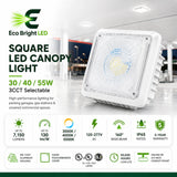 30/40/55W LED Canopy Light 3CCT for product overview with key specifications for commercial lighting applications.