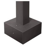 Dark bronze square steel light pole base cover with anchor bolt installation for 30 ft outdoor light pole