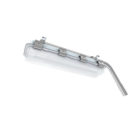 Side profile of 30W C1D2 vapor proof LED light, showcasing the slim 1x2 linear design for versatile ceiling mounting.