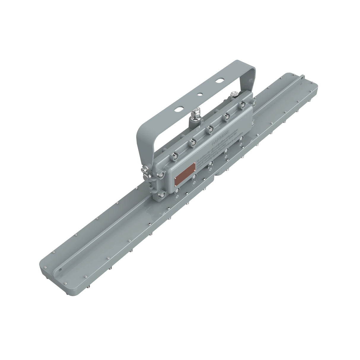 Full top-down view of 40W C1D1 LED linear high bay explosion proof light, 5,600lm for industrial facility safety.