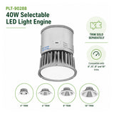 Selectable 40W LED light engine for 4, 6, 8 and 10 inch recessed trims, trim sold separately