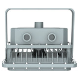 Rear view of 60W C1D1 explosion proof LED light, featuring a heavy-duty aluminum radiator and adjustable mounting bracket.