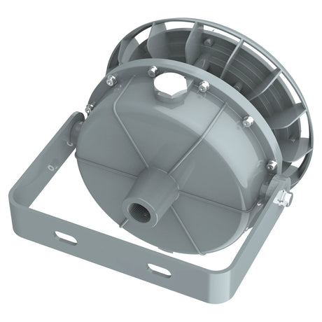 Rear aluminum heat sink of 60W C1D2 explosion proof LED high bay for efficient cooling in hazardous areas.
