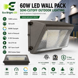 60W LED Semi-Cutoff Wall Pack 5000K for product overview with key specifications for commercial lighting applications.
