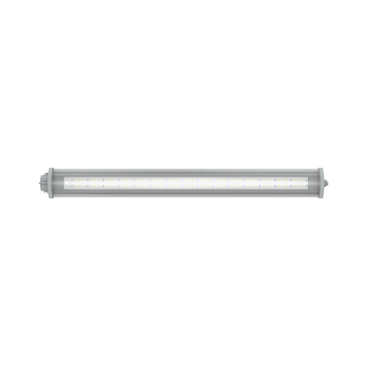 Rear view of 80W C1D2 1x4 linear explosion proof LED light, showing the rugged aluminum alloy housing for durability.