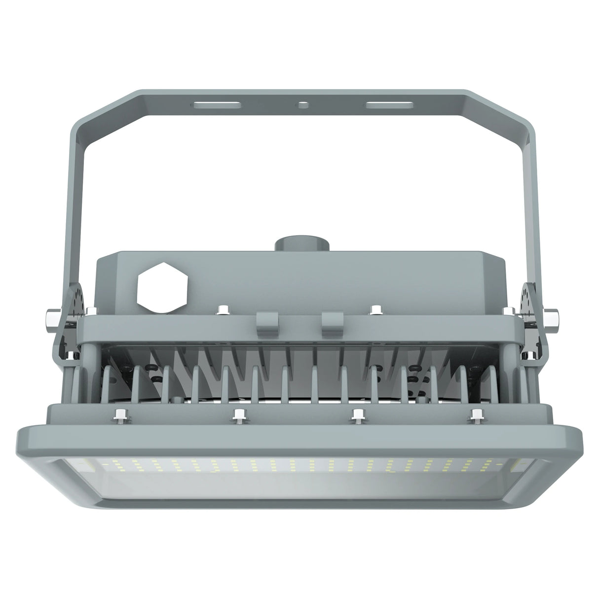 60W C1D2 LED floodlight with 8,400LM output and impact-resistant tempered glass lens for hazardous area safety.