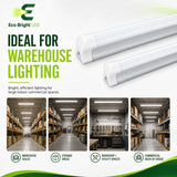 8FT 60W Integrated LED Tube Light for shown in recommended commercial applications for efficient, reliable illumination.