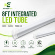 8FT 60W Integrated LED Tube Light for product overview with key specifications for commercial lighting applications.