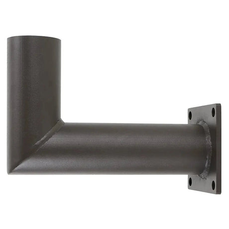 Dark bronze 90-degree wall mount bracket with 2-3/8 in tenon for area and flood lights, outdoor mounting