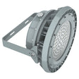 Front emitting surface of 100W C1D2 explosion proof high bay showing high-impact tempered glass and LED chips.