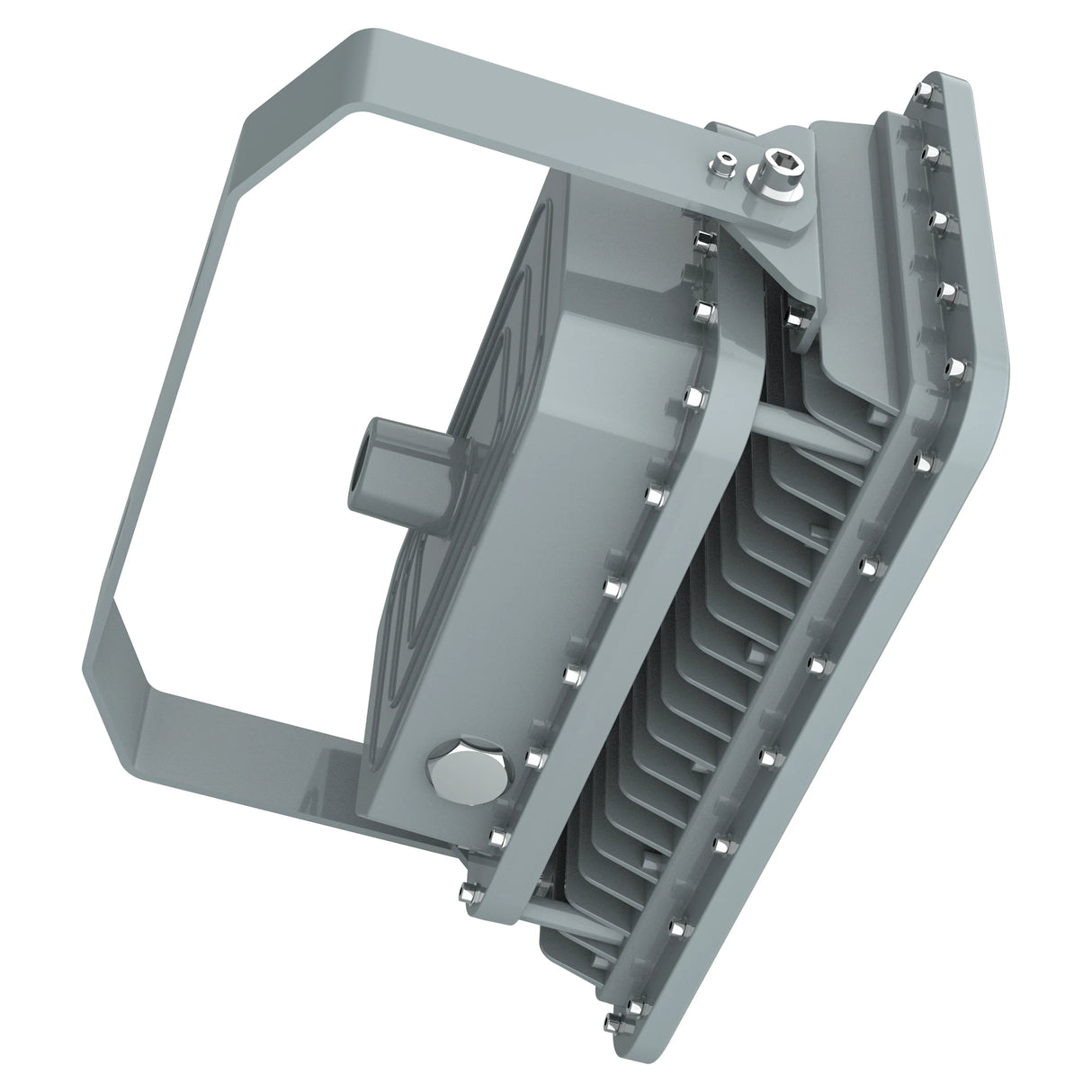 150W C1D2 LED explosion proof flood light, 21,000 lumens, designed for refinery and chemical plant safety lighting.