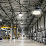 Industrial facility illuminated by 200W C1D2 explosion proof LED high bay lights, 28,000lm for enhanced site safety.