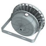 Rear view of 100W C1D2 explosion proof light with a copper-free aluminum body and high-safety sealed junction box.