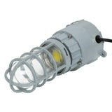 Detailed view of the ceiling mount junction box on a 20W Class I Div 2 explosion proof LED jelly jar light fixture.