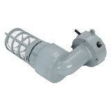 Detailed view of the wall mount junction box and 90-degree arm on a 20W Class I Div 2 LED explosion proof fixture.