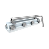 Rear view of 30W C1D2 1x2 linear explosion proof light, showing the durable heat-dissipating aluminum enclosure.