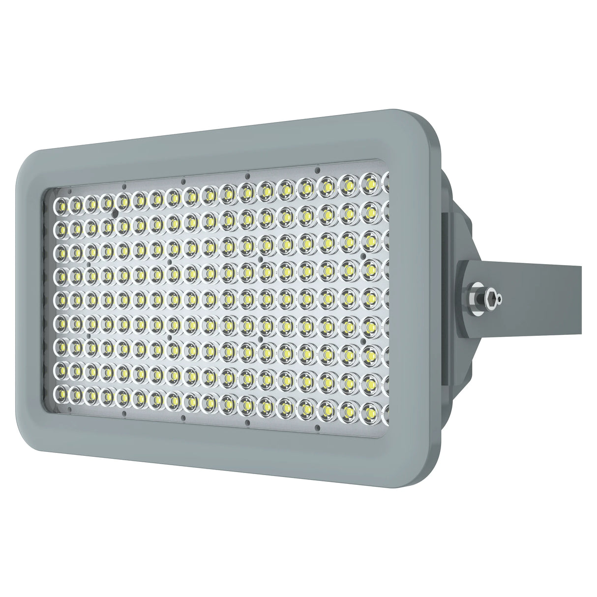 Industrial aluminum heat sink on the back of a 200W C1D2 LED explosion proof light for advanced thermal protection.