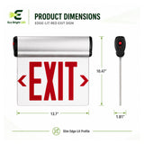 Key performance and design features of 4W Edge-Lit Red Exit Sign for Commercial Egress for commercial lighting projects.