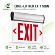 4W Edge-Lit Red Exit Sign for Commercial product overview with key specifications for commercial lighting applications.