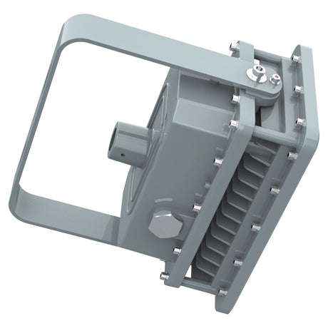 Side profile of 20W C1D2 explosion proof square LED light with a durable mounting bracket for precision aiming.