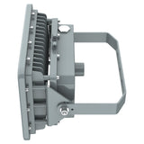 Side profile of 60W C1D2 explosion proof square LED light showing the rugged adjustable bracket for precision aiming.