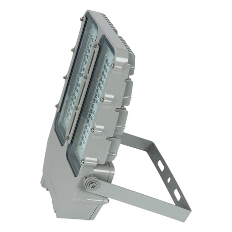 Rear view of 100W C1D2 LED explosion proof light, highlighting the advanced aluminum heat dissipation fins.