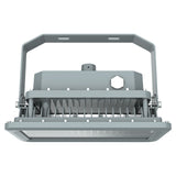 Square Explosion Proof LED Flood Light C1D2 Bottom View Showing Heat Sink Fins and Mounting Handle - 200W 26000lm 5000K 100-277V