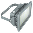 100W C1D2 explosion proof square LED flood light, 13,500 lumens 4000K, with durable adjustable U-bracket for hazardous areas.
